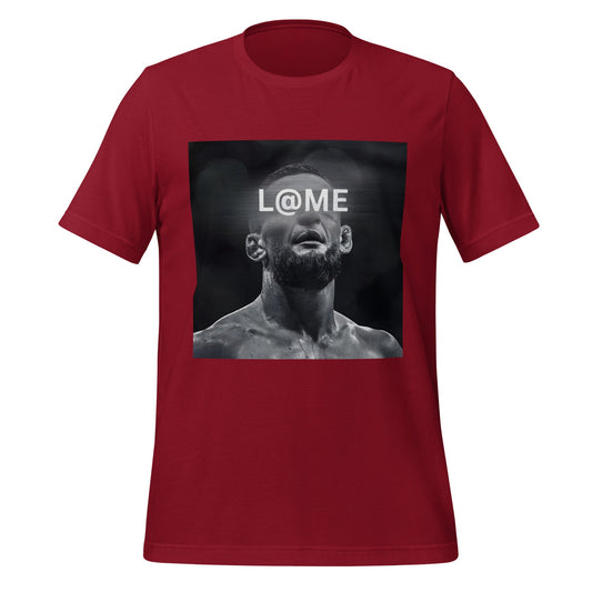 Black-and-white graphic tee featuring a portrait symbolizing determination and strength.