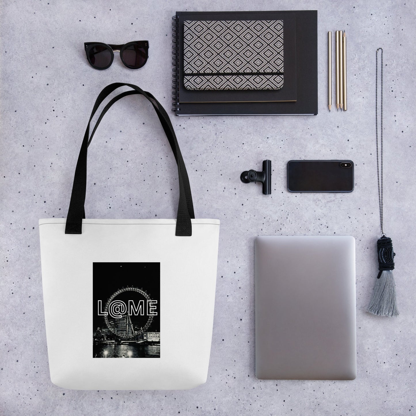 L@ME All-Over Print Tote Bag – Night Sky | Durable Polyester 20 £ CUT-SEW Tote Bags L@ME L@ME