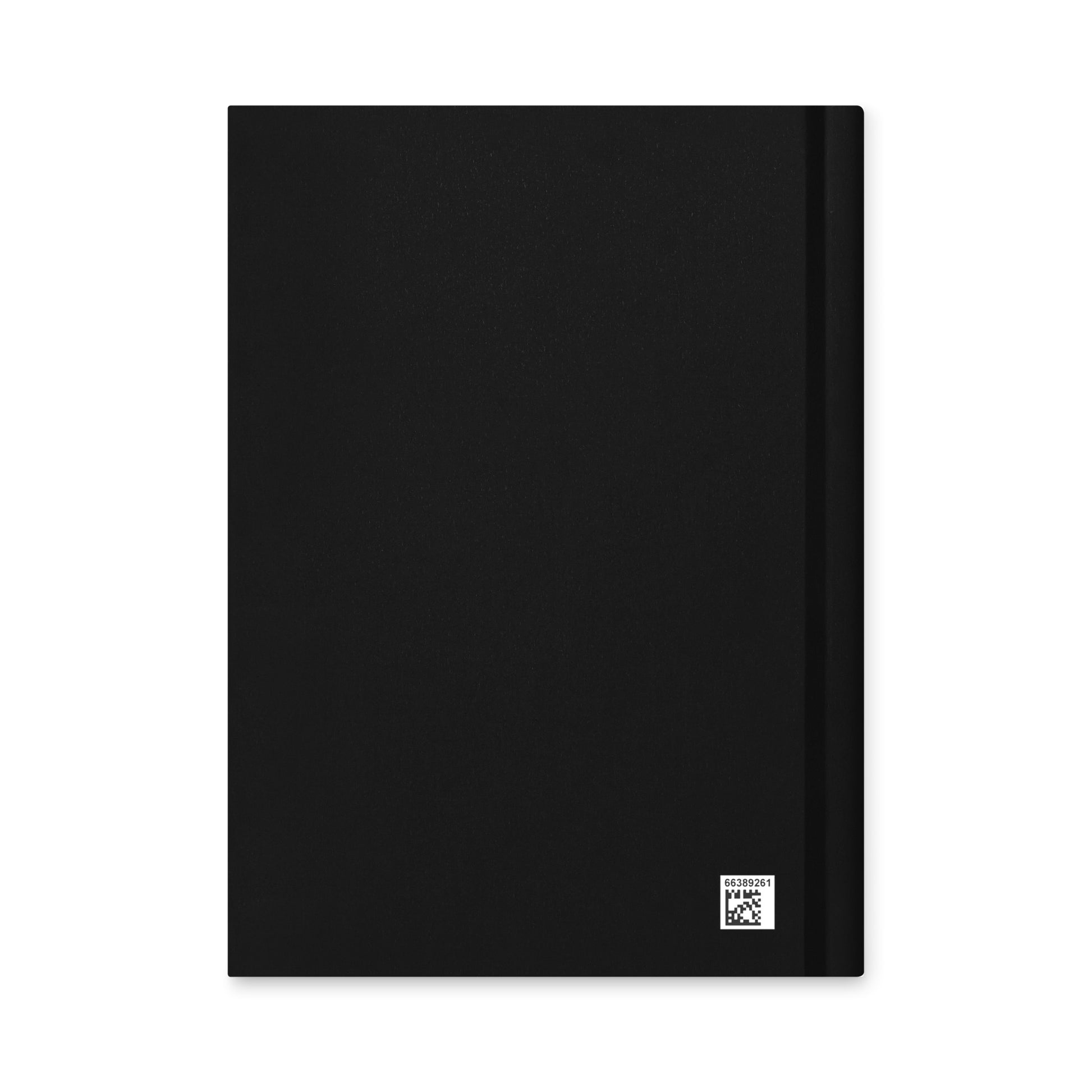 Matte black hardcover journal with gold tarot-style "Icon" artwork and lined pages.