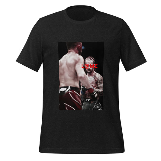 Red graphic tee featuring "Impact Zone" design, made of 100% combed cotton.