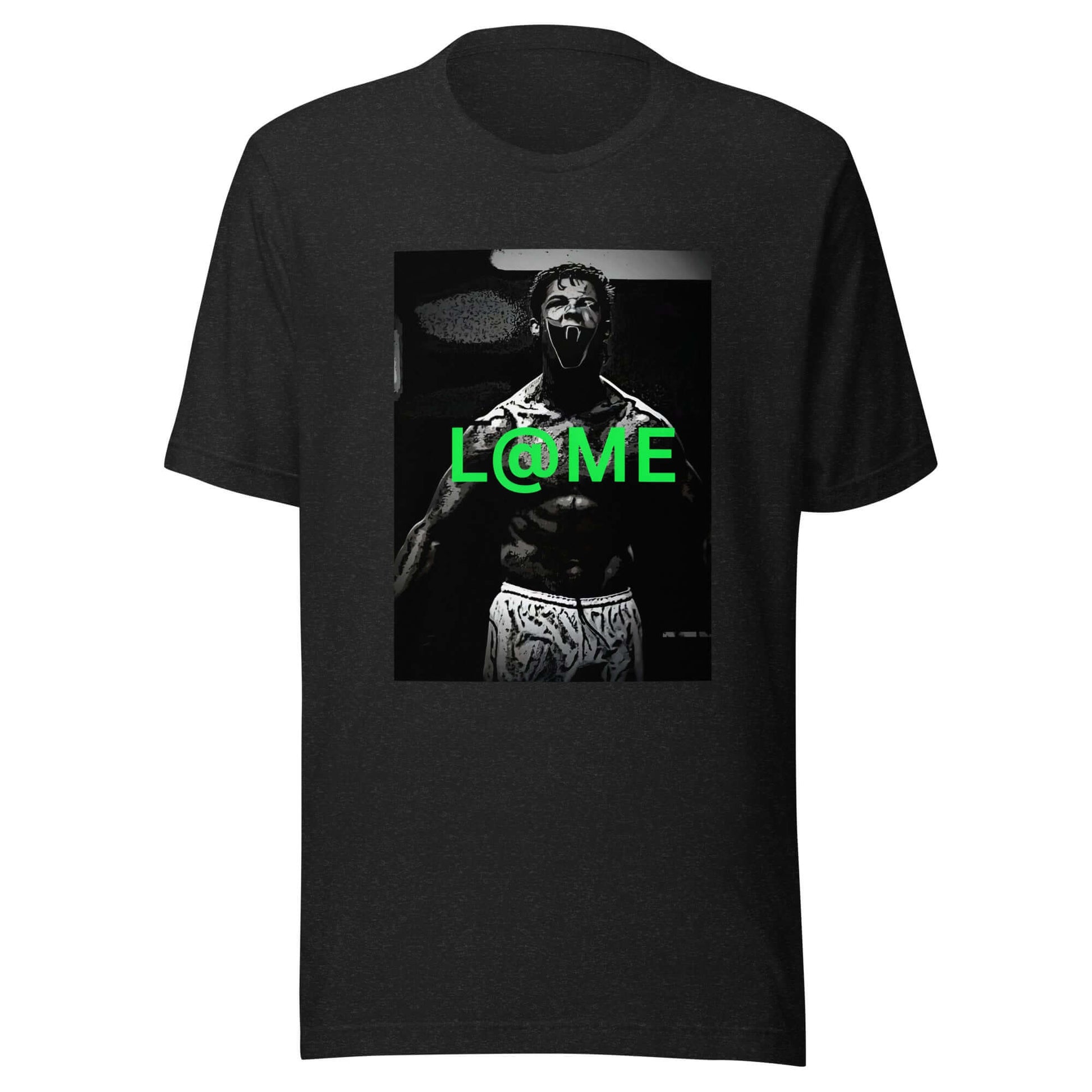LME Limit Breaker graphic tee with surreal keyhole design in black streetwear style.