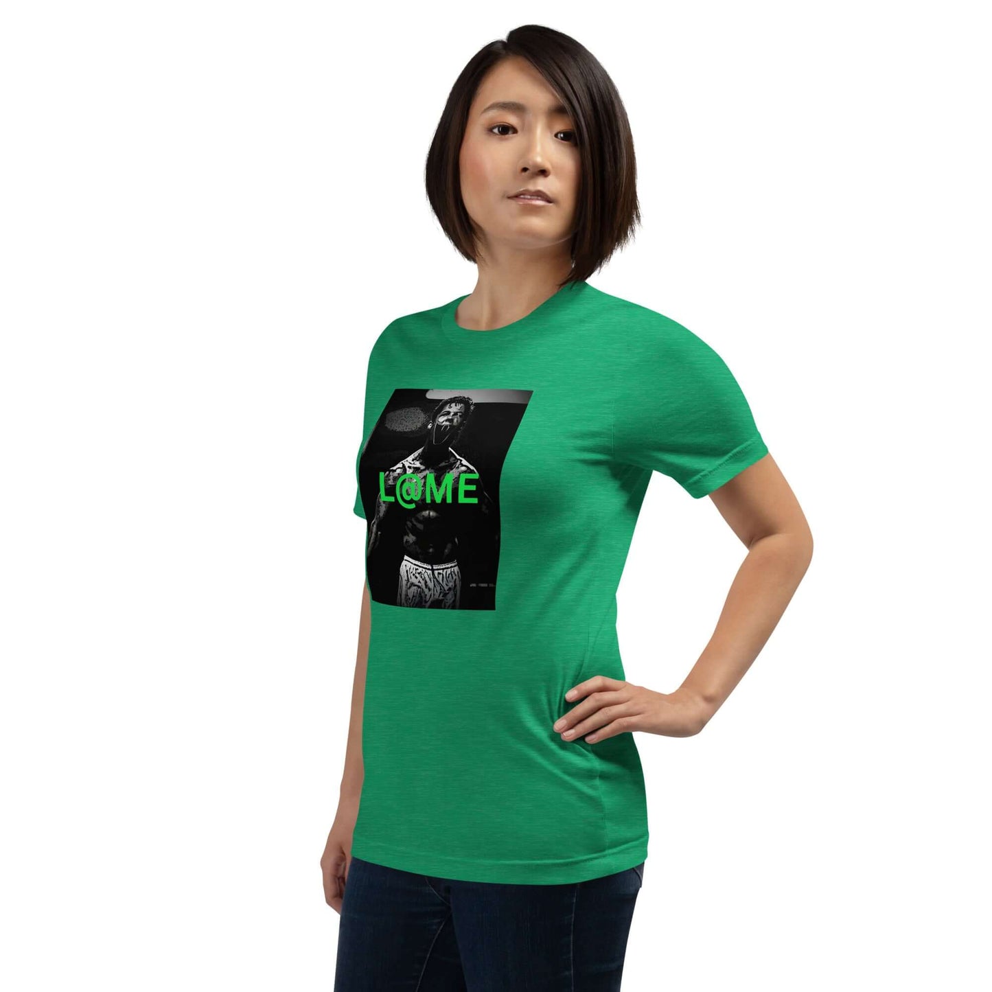 Graphic tee featuring a keyhole design, made from soft, breathable cotton in a relaxed fit.