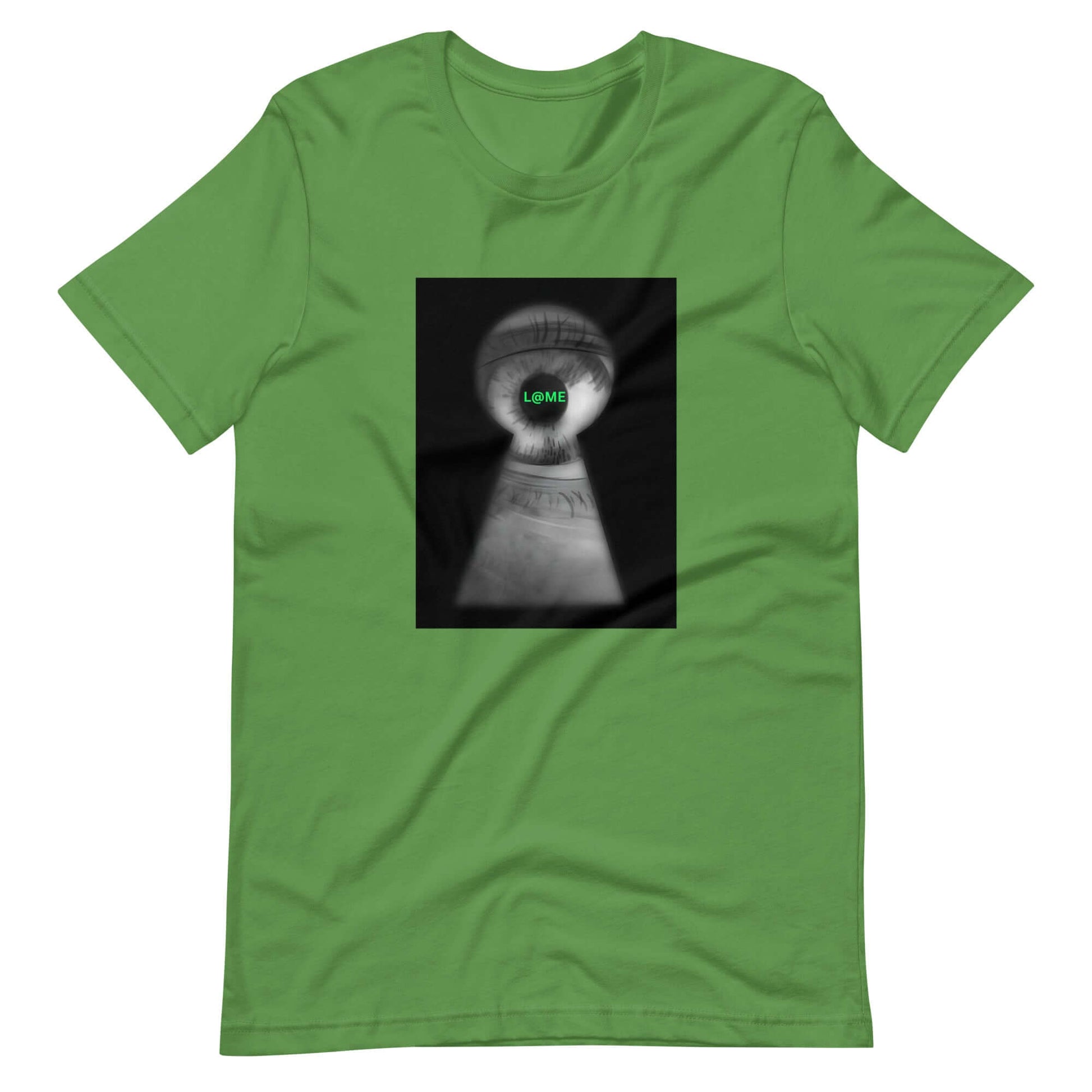 Graphic tee featuring a keyhole design, made from soft 100% cotton with a relaxed fit.