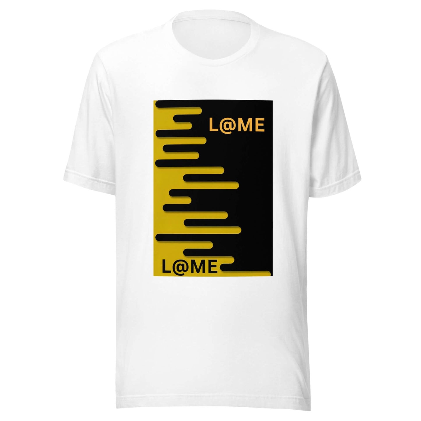 Black graphic tee featuring a bold shadow design for edgy streetwear style.