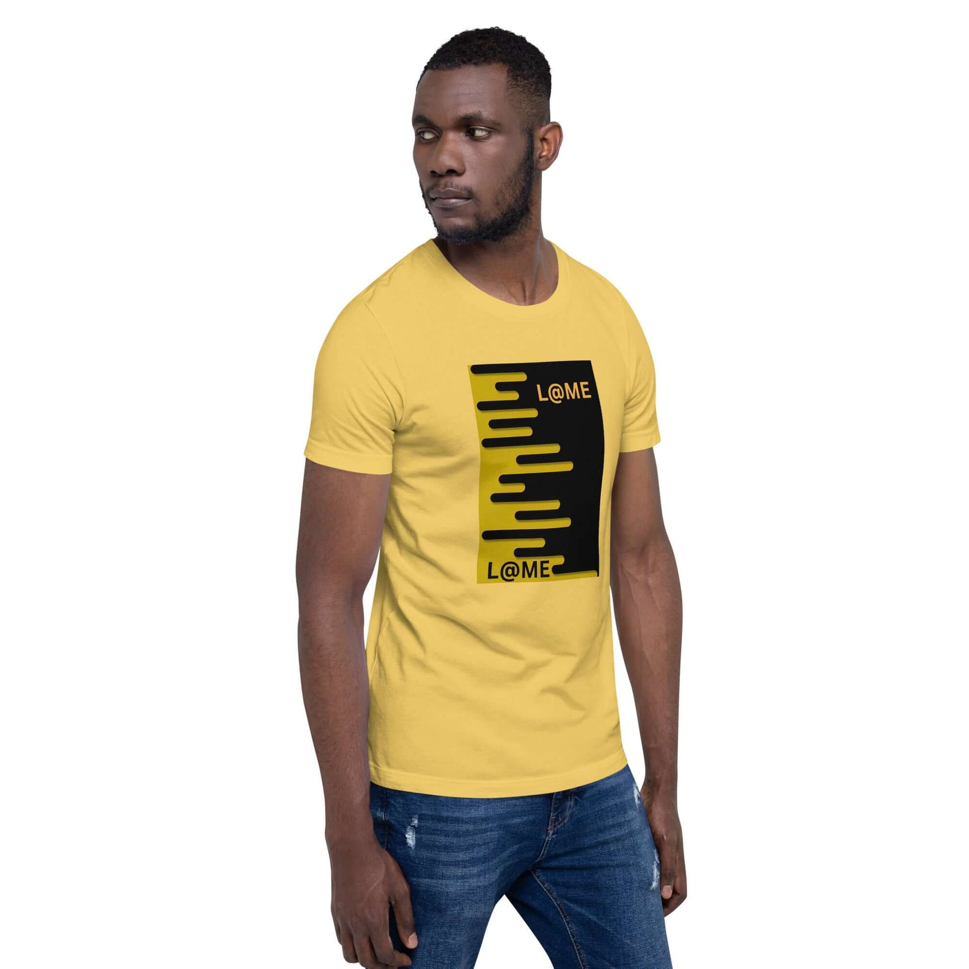Black LME Shadow Fear graphic tee with bold shadow design and relaxed fit in cotton fabric